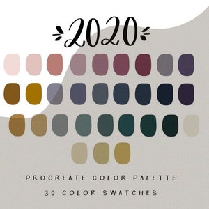 2020 Procreate Color Palette/color Palette/instant Download | Etsy