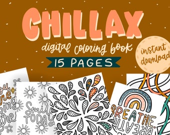 Libro da colorare digitale Chillax/Procrea/Download istantaneo