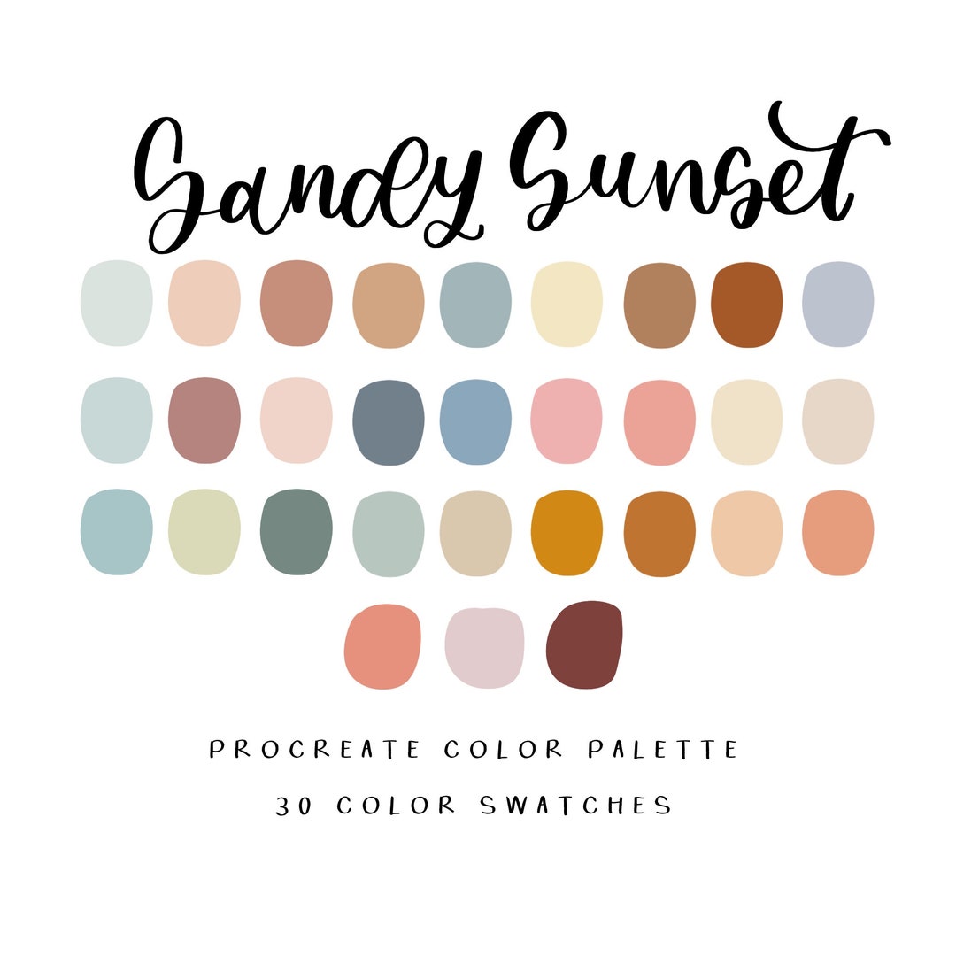 Sandy Sunset Procreate Palette/ iPad Procreate / Instant Download - Etsy