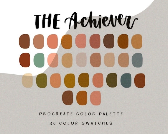 The Achiever procreate color palette/color palette/instant | Etsy