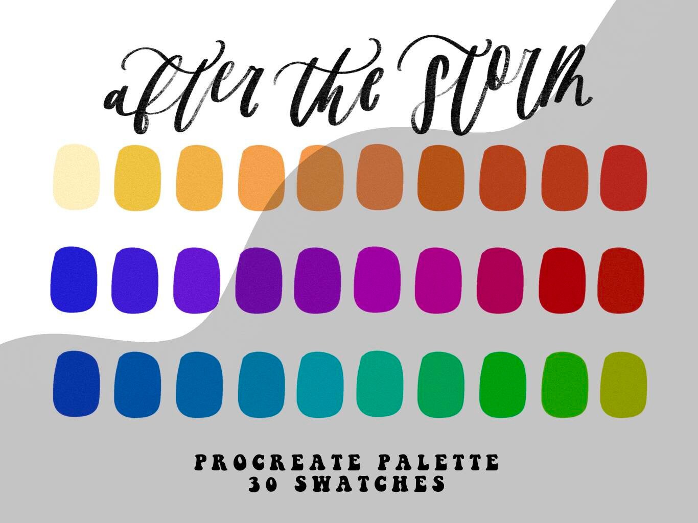 After the Storm Procreate Color Palette | Moody Sky Tones | Instant Download