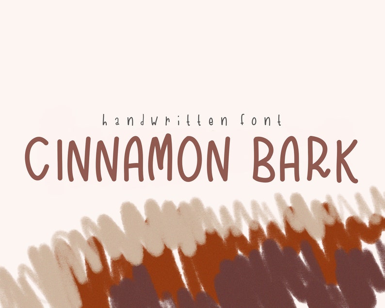 Cinnamon Bark Font / Handwritten Font / Instant Download Etsy
