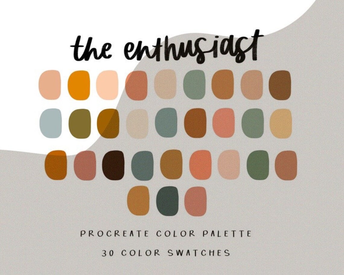 The Enthusiast Procreate Color Palette/color Palette/instant - Etsy