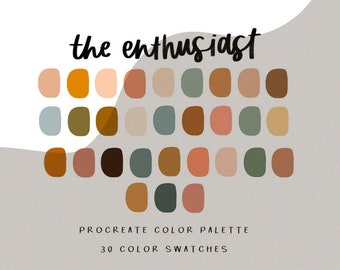 The Enthusiast procreate color palette/color palette/instant download