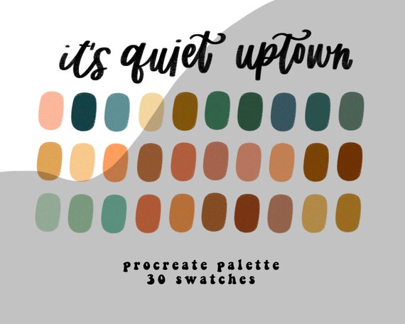 Its Quiet Uptown Procreate Color Palette/instant Download/ipad | Etsy