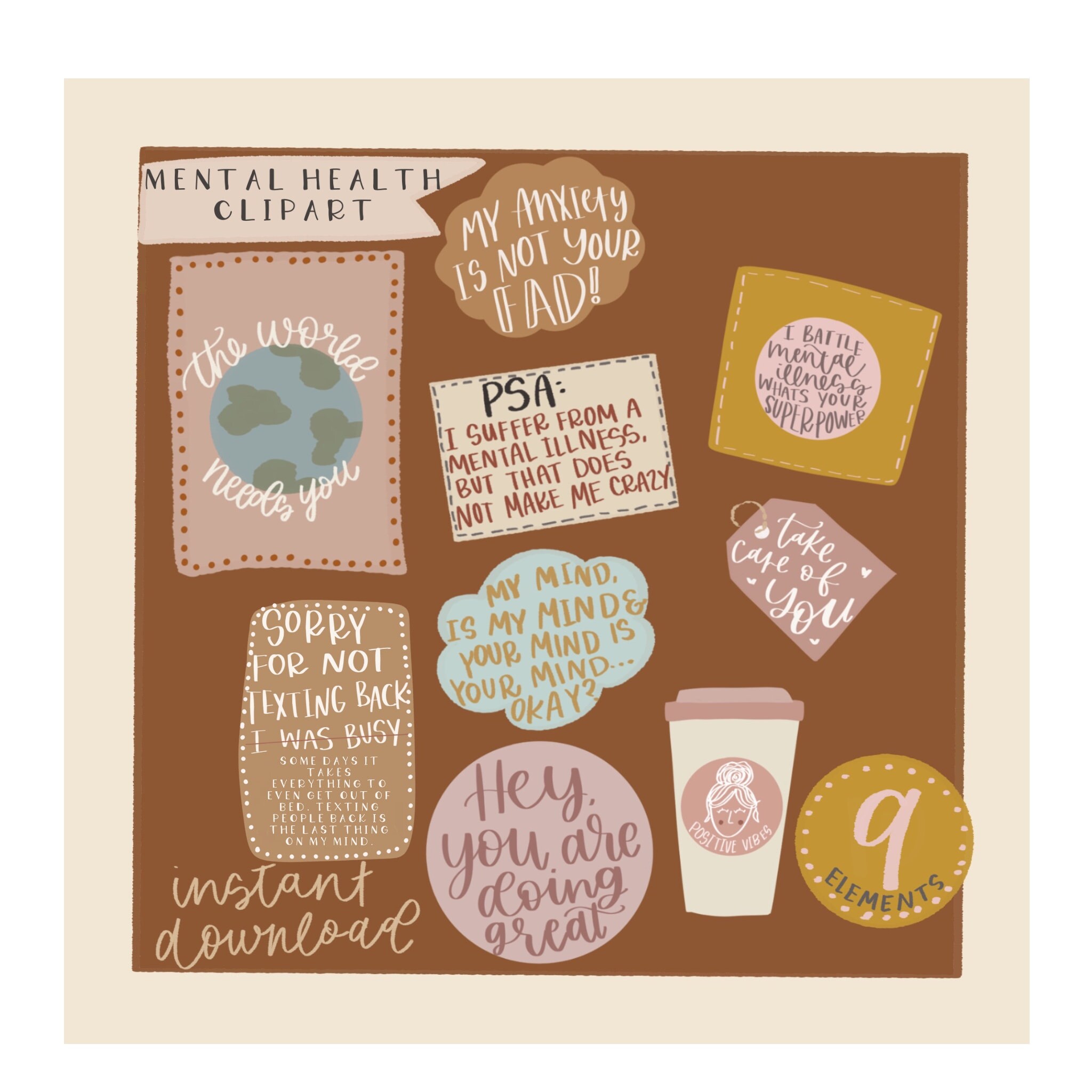 Psychische Gesundheit Clipart Psychische Gesundheit Etsy
