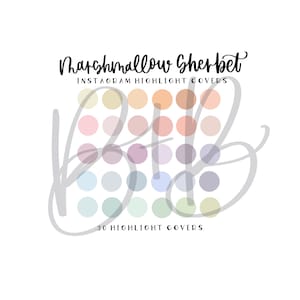 Marshmallow Sherbet Instagram highlight covers / instant download