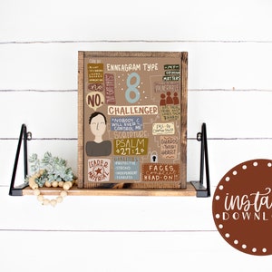 Enneagram 8 print / the challenger/ instant download