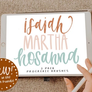 Pacote de 3 pincéis procreate/letras para Ipad/download instantâneo