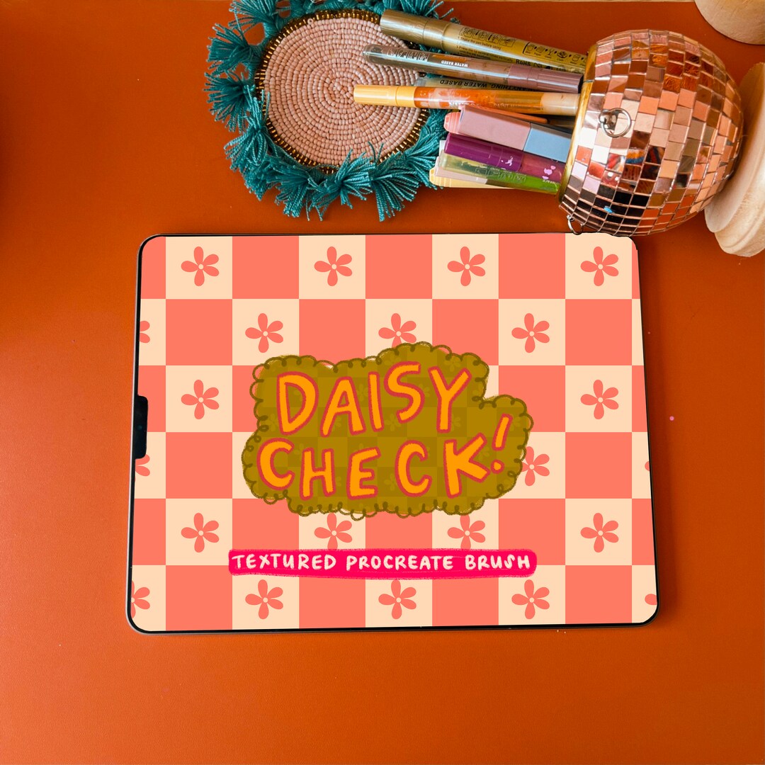 Daisy Checkered Procreate Brush / Procreate Brush / Daisy Checkered ...