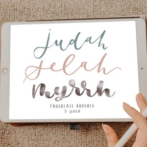 3 pack procreate brushes / iPad lettering / instant download