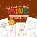 Kind to Your Mind Procreate Lettering / Workbook / Tracing / Coloring Book / ipad tools / Apple Pencil / Lettering / iPad Lettering / Art