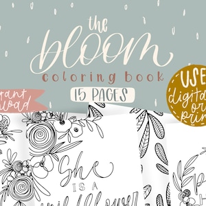 Bloom Coloring Book/Digital/Instant Download