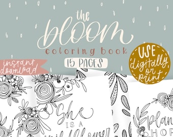 Bloom livre de coloriage/numérique/téléchargement instantané