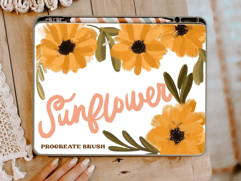 Sunflower procreate brush/instant download/procreate 