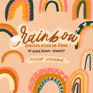 Regenbogen Digital Sticker Pack/Sticker/Instant Download