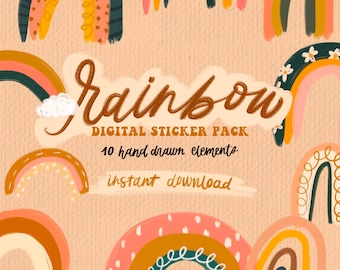 Rainbow Digital Sticker Pack/Sticker/Instant Download
