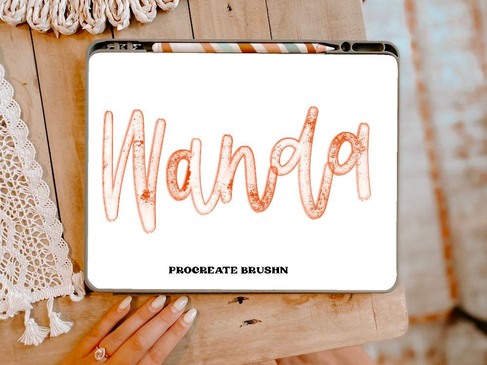 Wanda Procreate Brush/Ipad Lettering/Instant Download