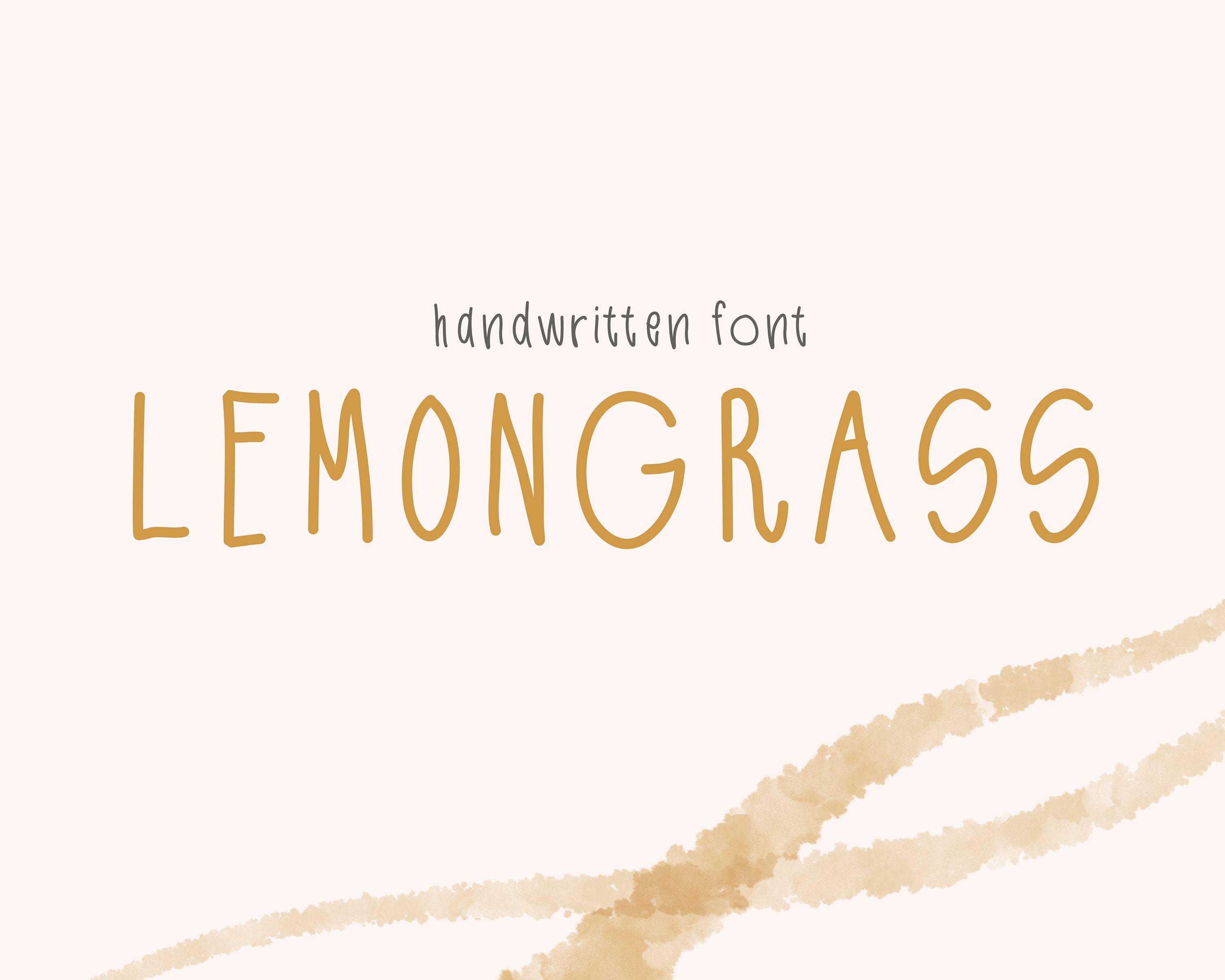 Lemongrass Handwritten Font Font Instant Download Font Etsy Canada