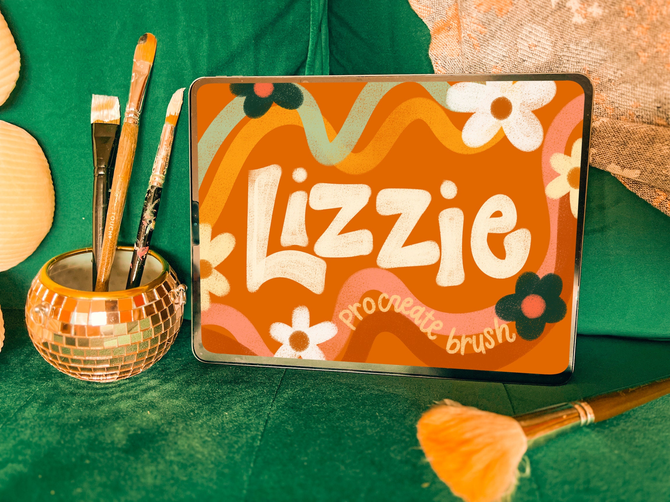 Pincel Lizzie para Procreate – Pincel de textura en bloques para lettering, ilustración y sombreado en iPad