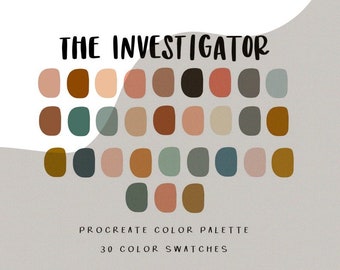 The Investigator procreate color palette/color palette/instant download