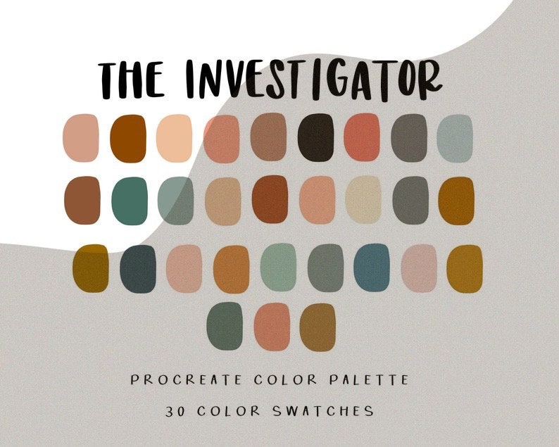 The Investigator Procreate Color Palette/color Palette/instant - Etsy