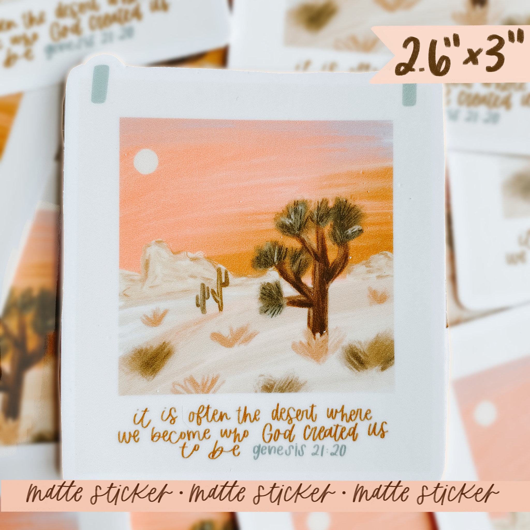 Joshua Tree Vinyl Sticker/ Matte Weatherproof/ Decal