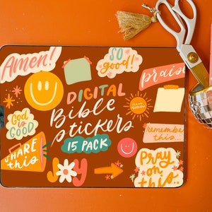 Bible Digital Stickers, Digital Planner Stickers, Clipart, Goodnotes Stickers, PNG