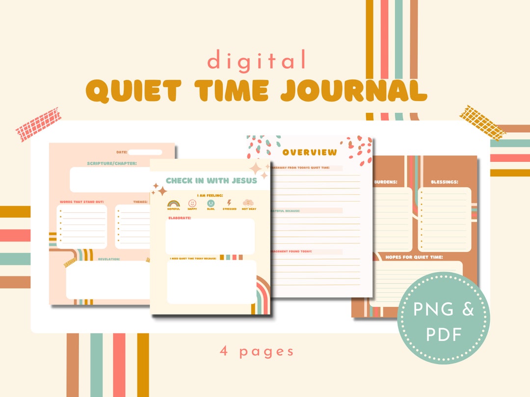 Digital Quiet Time Journal / PDF / Bible Study Etsy