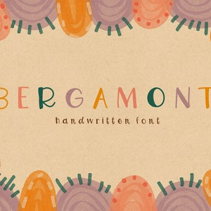 Fuente manuscrita de bergamota / descarga de fuente / descarga instantánea