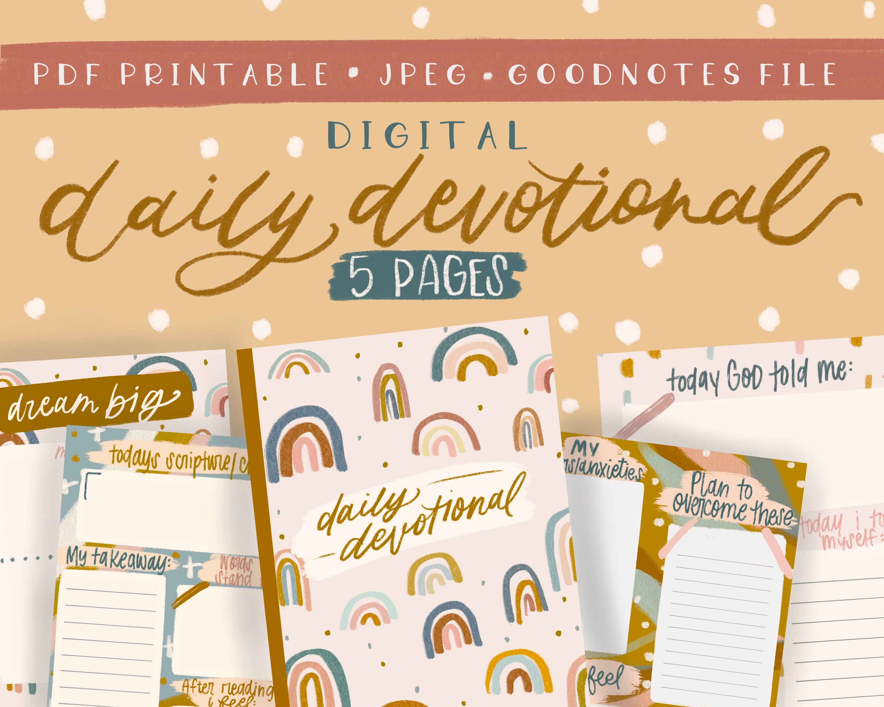 Rainbow Daily Devotional/Instant Download/Digital