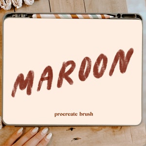 Maroon Procreate Brush / iPad Lettering / Paint Procreate