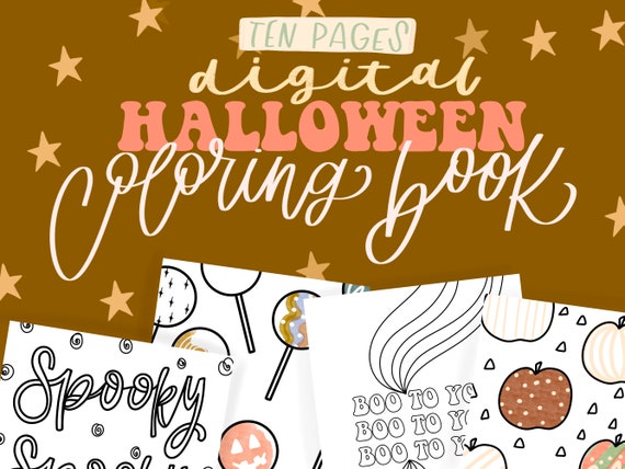 Halloween Coloring Book/Digital/Coloring Book