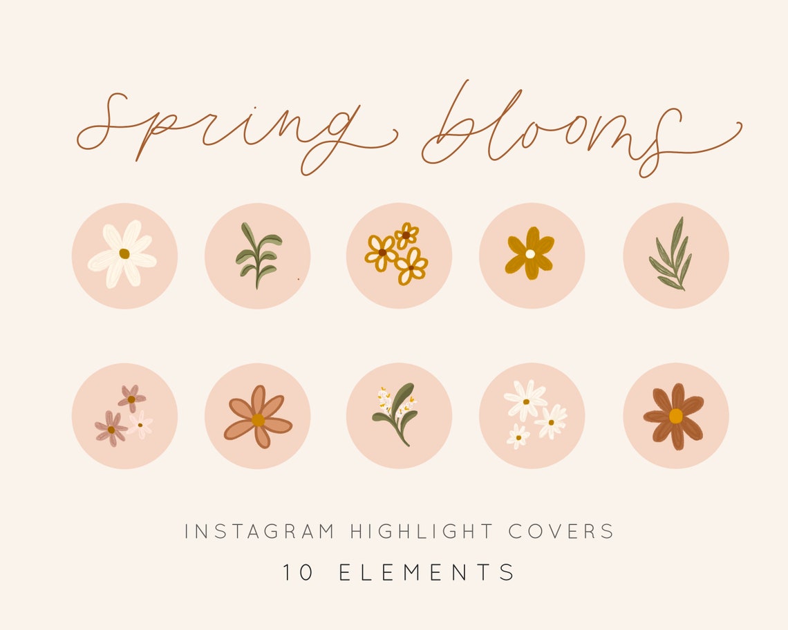 Spring Blooms Instagram Highlight Cover/instagram/instant Etsy