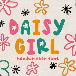 Carattere scritto a mano Daisy Girl/Download istantaneo/Font