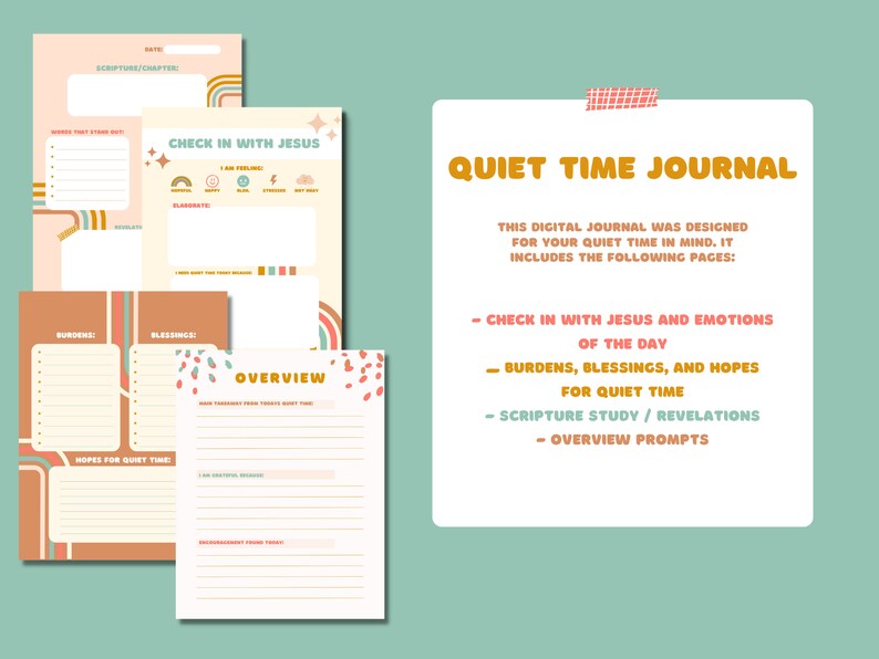 Digital Quiet Time Journal / PDF / Bible Study - Etsy UK
