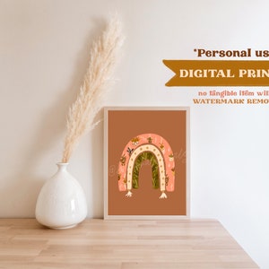Plant Macrame Rainbow Printable / Digital Download / Instant