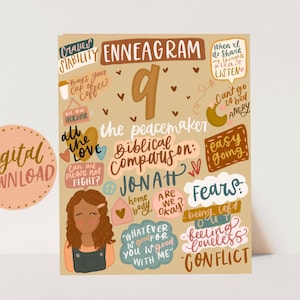 Enneagram 9 Print / instant download / enneagram type nine