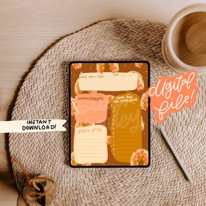 Rainbow Self Reflection Digital Note Page/Instant Download/Notepad