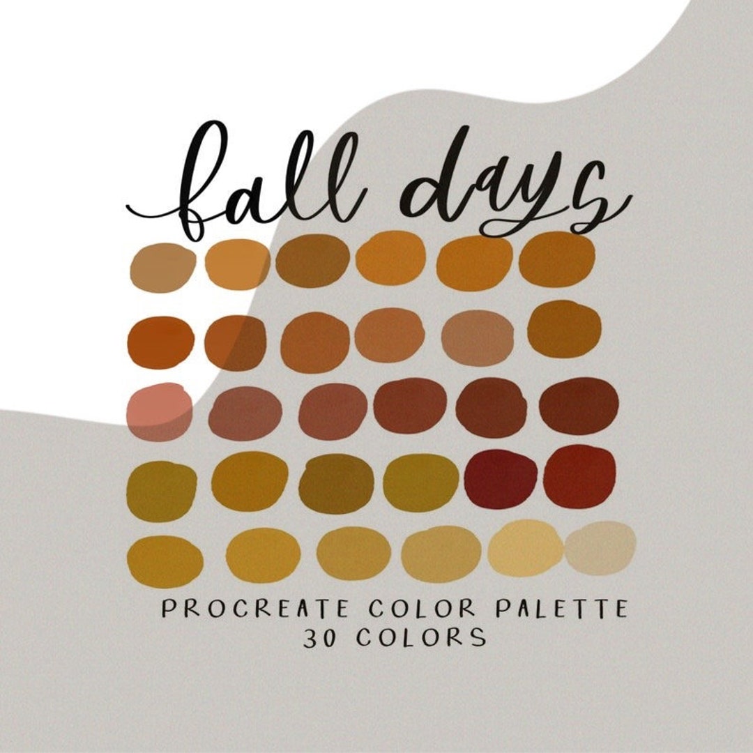 Fall Days Procreate Palette / Procreate / Instant Download - Etsy