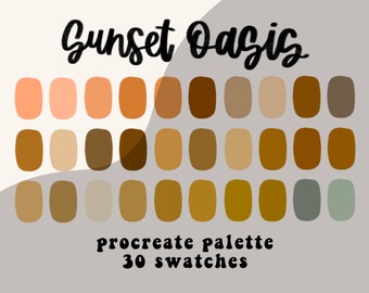 Sunset Oasis Procreate Color Palette/Procreate Tools/Instant Download