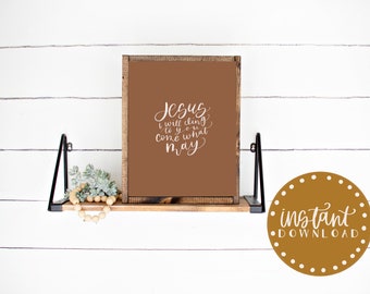 Cling to you quote / calligraphy print / digital download