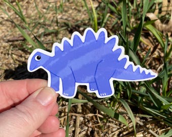 Stegosaurus sticker, glossy vinyl, dinosaur sticker