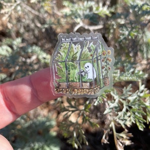 Greenhouse Ghost Vinyl Sticker, Waterproof Laptop Decal