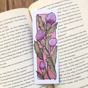 Thistle Bookmark | Glossy 2x6 inches