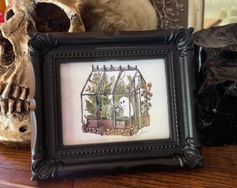 Greenhouse Ghost Mini Print with Frame, 4 x 3.5 inches