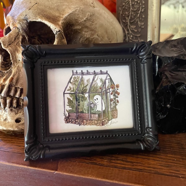 Greenhouse Ghost Mini Print with Frame, 4 x 3.5 inches