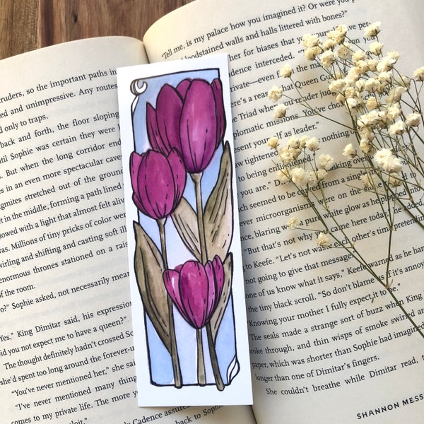 Tulip Bookmark | Glossy 2x6 inches