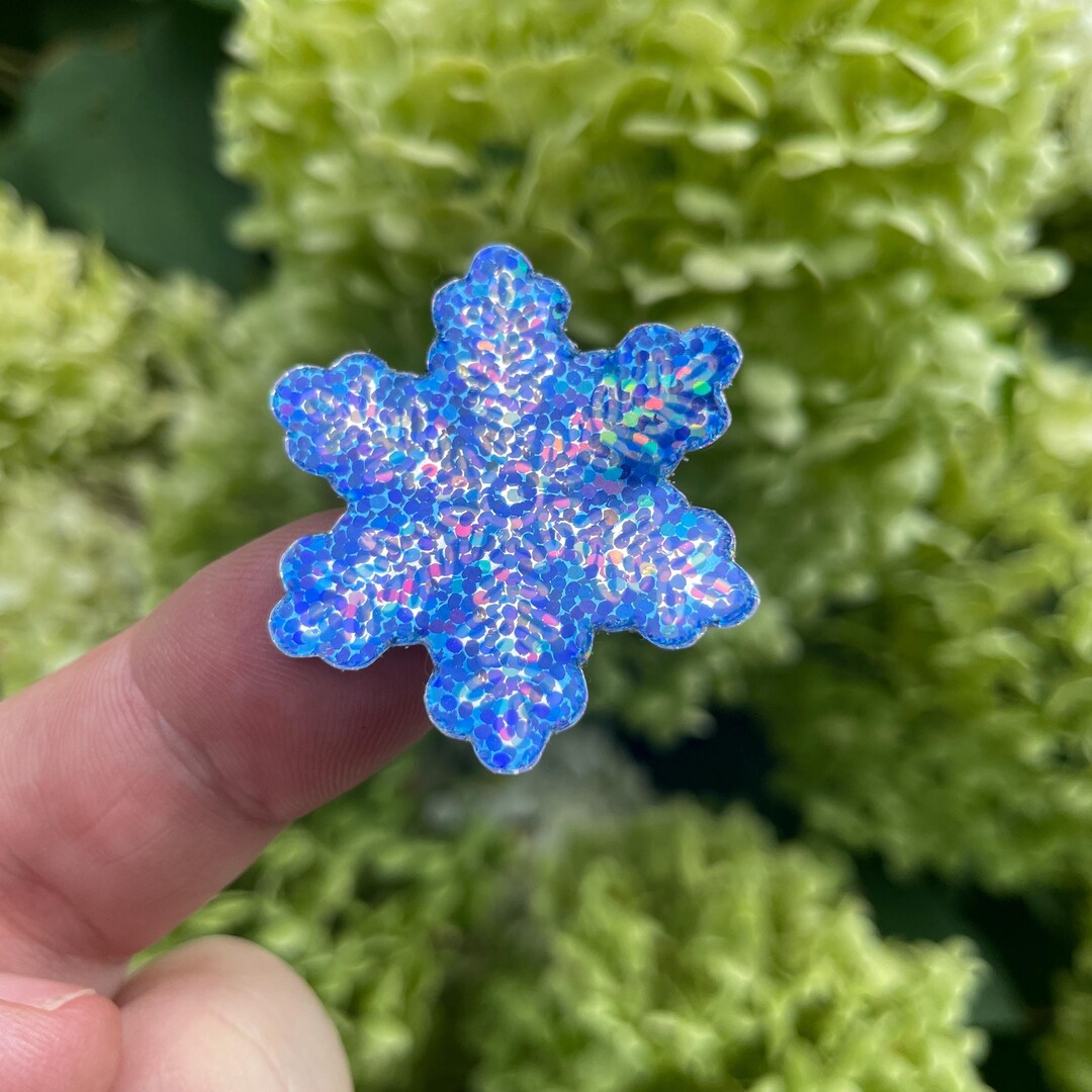 Snowflake Sitcker Mini Snowflake Glitter Sticker, Durable Vinyl - Etsy