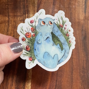 Fluffybluecat vinyl sticker